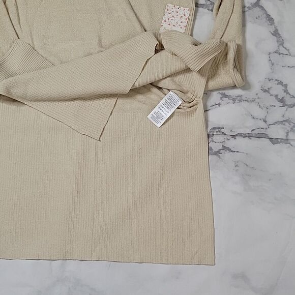 Free People Ivory Criss-Cross Front Sweater - Picture 5 of 6